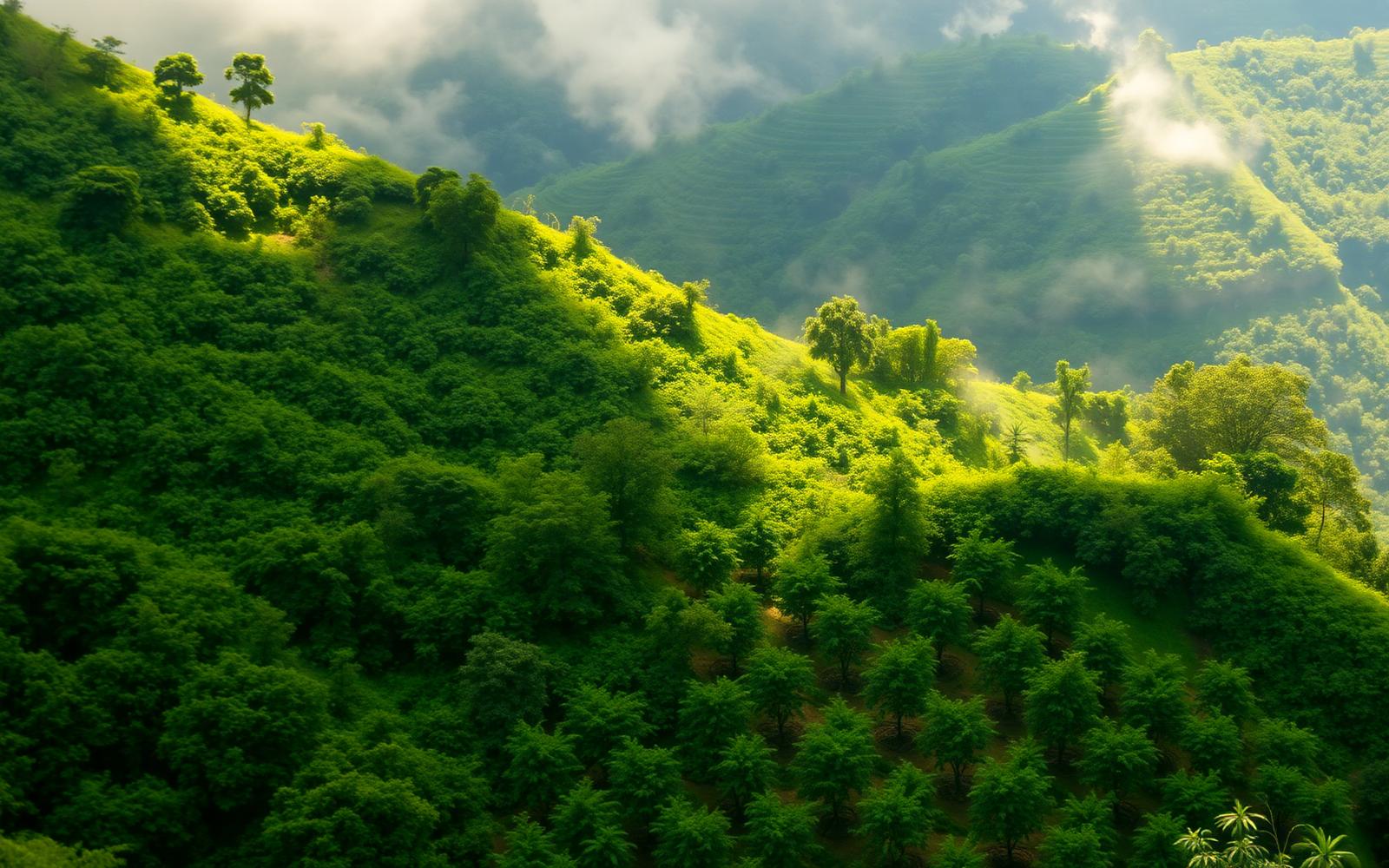 Reforested concession land in the Ashanti belt